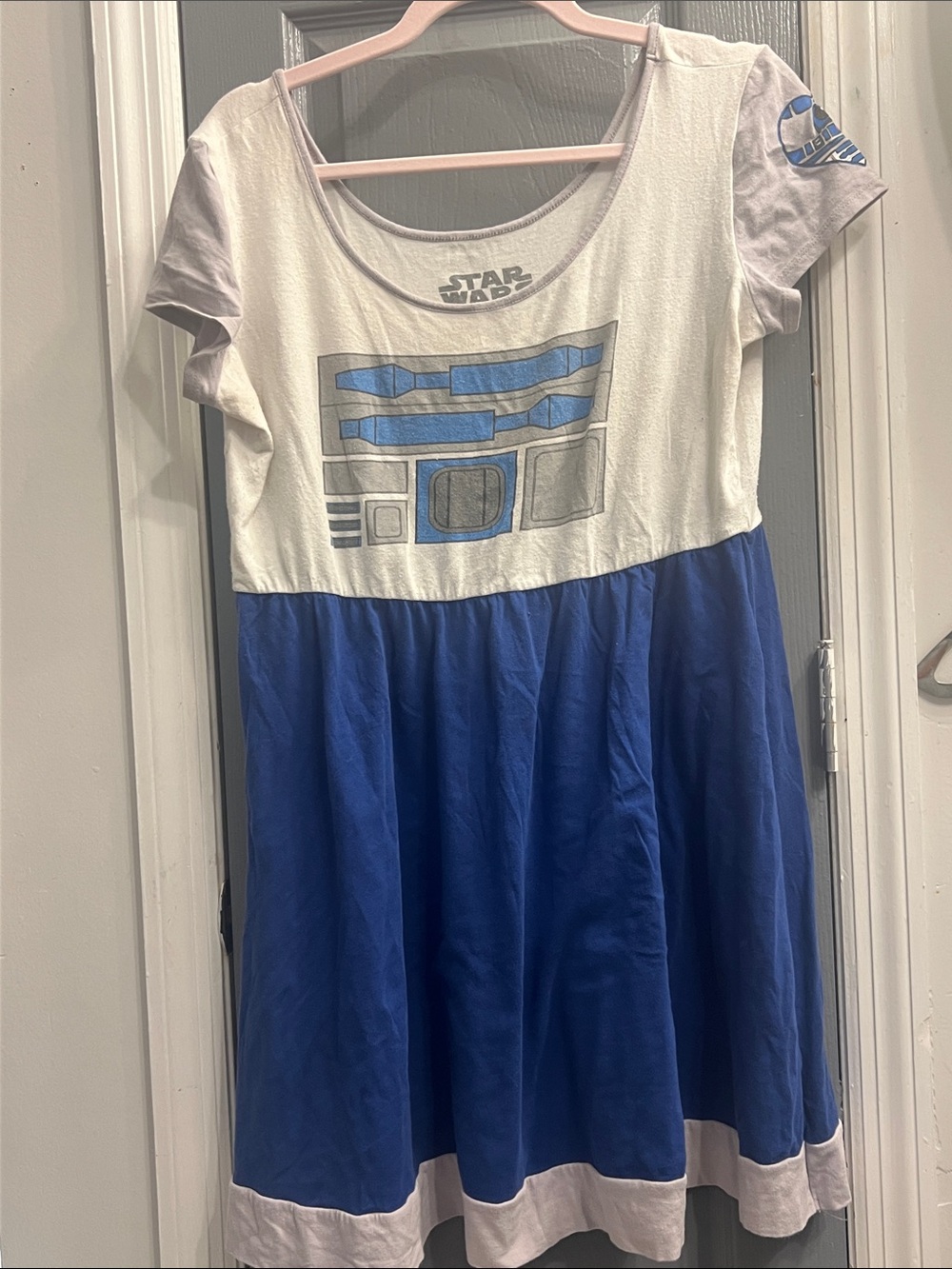 Her Universe White and Blue R2-D2 Inspired Mini Dress